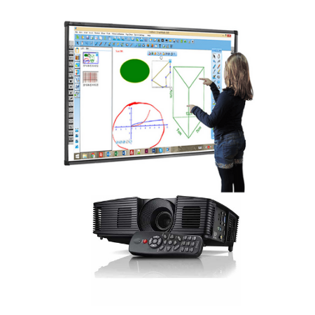 LEADBoard (LB) Interactive board with Multimedia Projector and Remote/Pen Holder