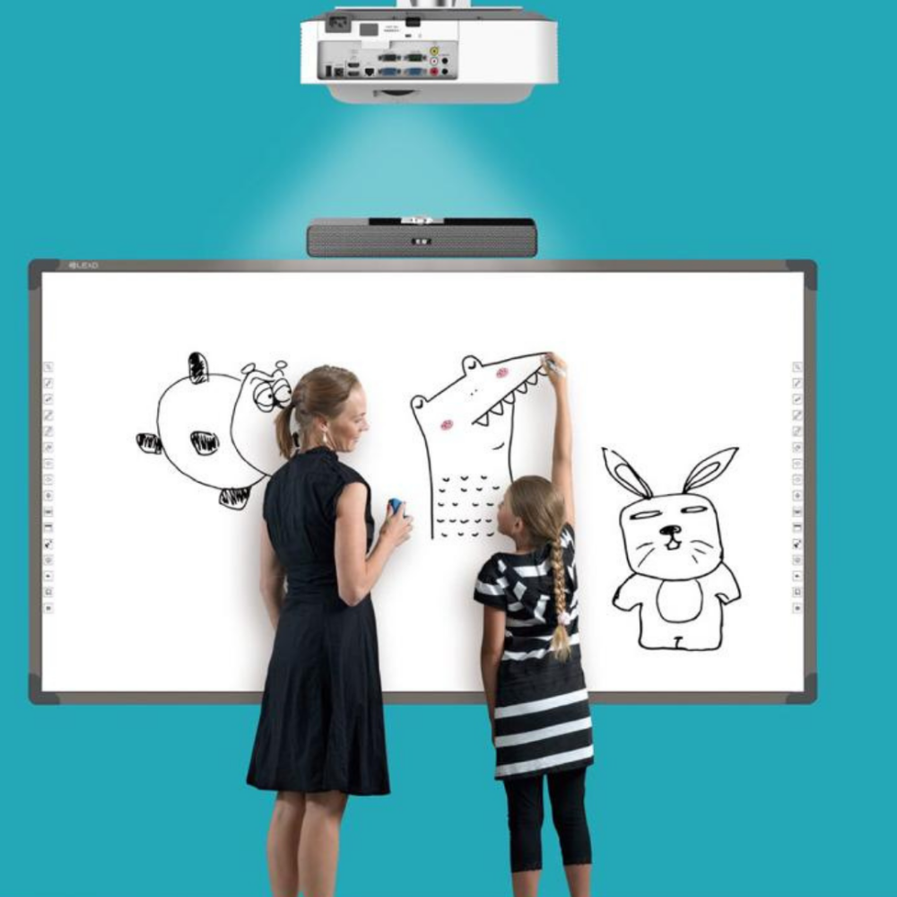 Lead Interactive board SMT87x" with 4000lumens multimedia projector at affordable price.